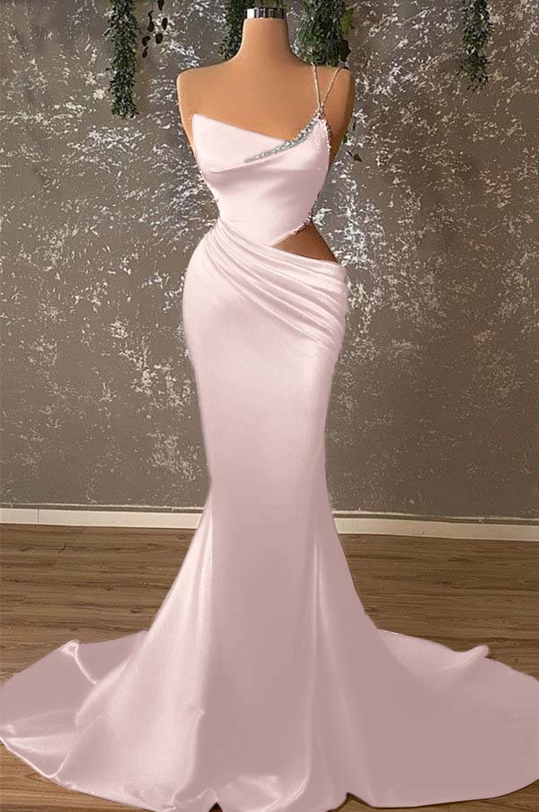 Newinlook Glamorous Red Mermaid Spaghetti Strap Evening Dress