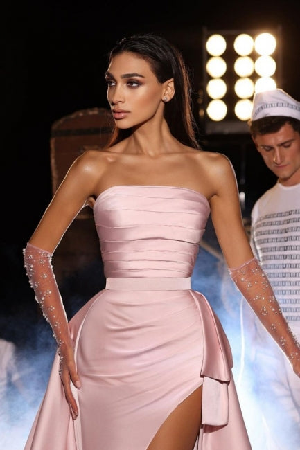 blush pink sweetheart dress Blush Pink Glitter Lace A-Line Prom Dress Sweetheart Illusion Boned Corset Pearl Straps Satin Bow Belt Sweep Train