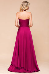 Fuchsia Halter Chiffon Bridesmaid Dresses Long Online