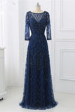 Glamorous Red Tulle Jewel Appliques Prom Dresses Long Sleeves with Rhinestones On Sale