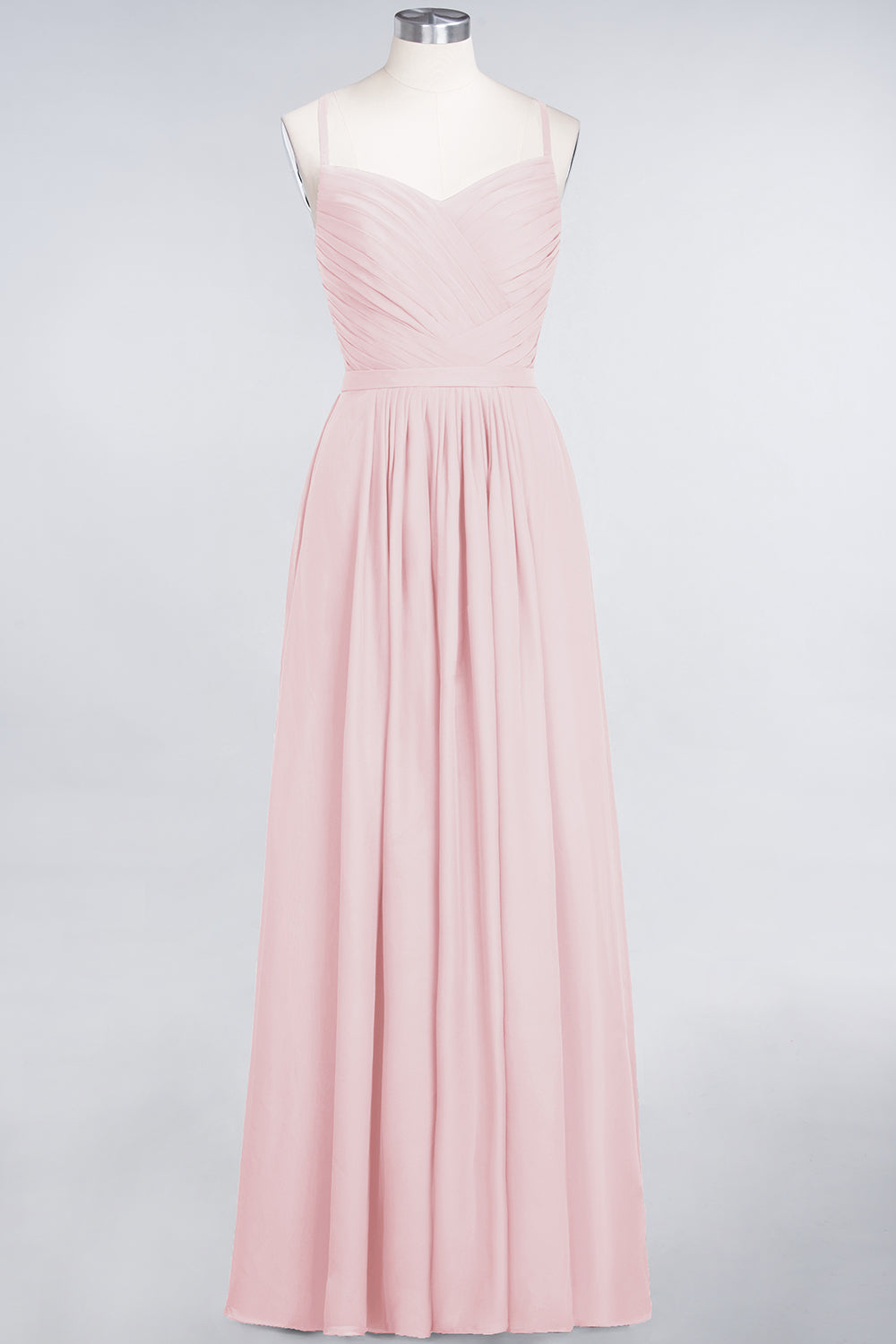 Glamorous Spaghetti Straps Sweetheart Ruffle Chiffon Bridesmaid Dress Online