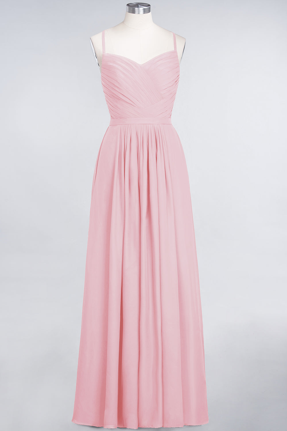 Glamorous Spaghetti Straps Sweetheart Ruffle Chiffon Bridesmaid Dress Online