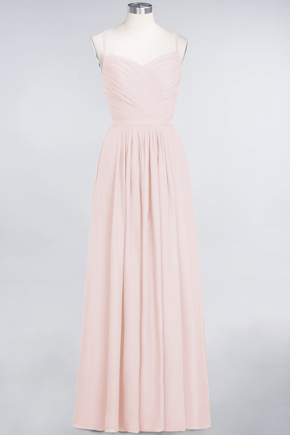 Glamorous Spaghetti Straps Sweetheart Ruffle Chiffon Bridesmaid Dress Online