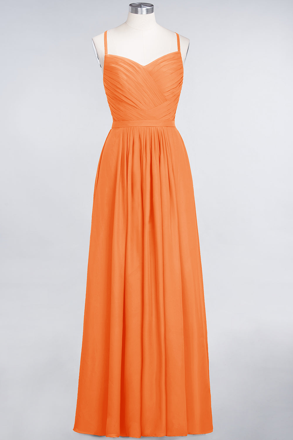 Glamorous Spaghetti Straps Sweetheart Ruffle Chiffon Bridesmaid Dress Online