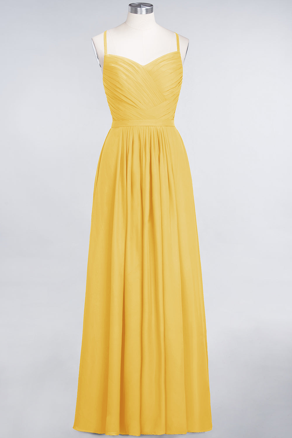 Glamorous Spaghetti Straps Sweetheart Ruffle Chiffon Bridesmaid Dress Online