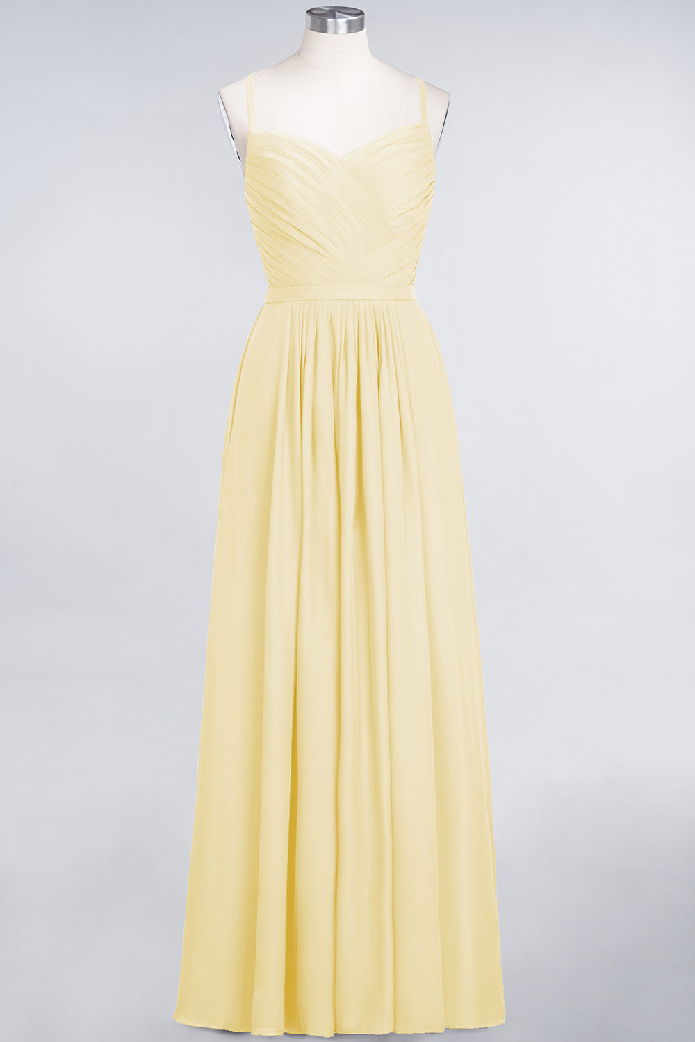 Glamorous Spaghetti Straps Sweetheart Ruffle Chiffon Bridesmaid Dress Online