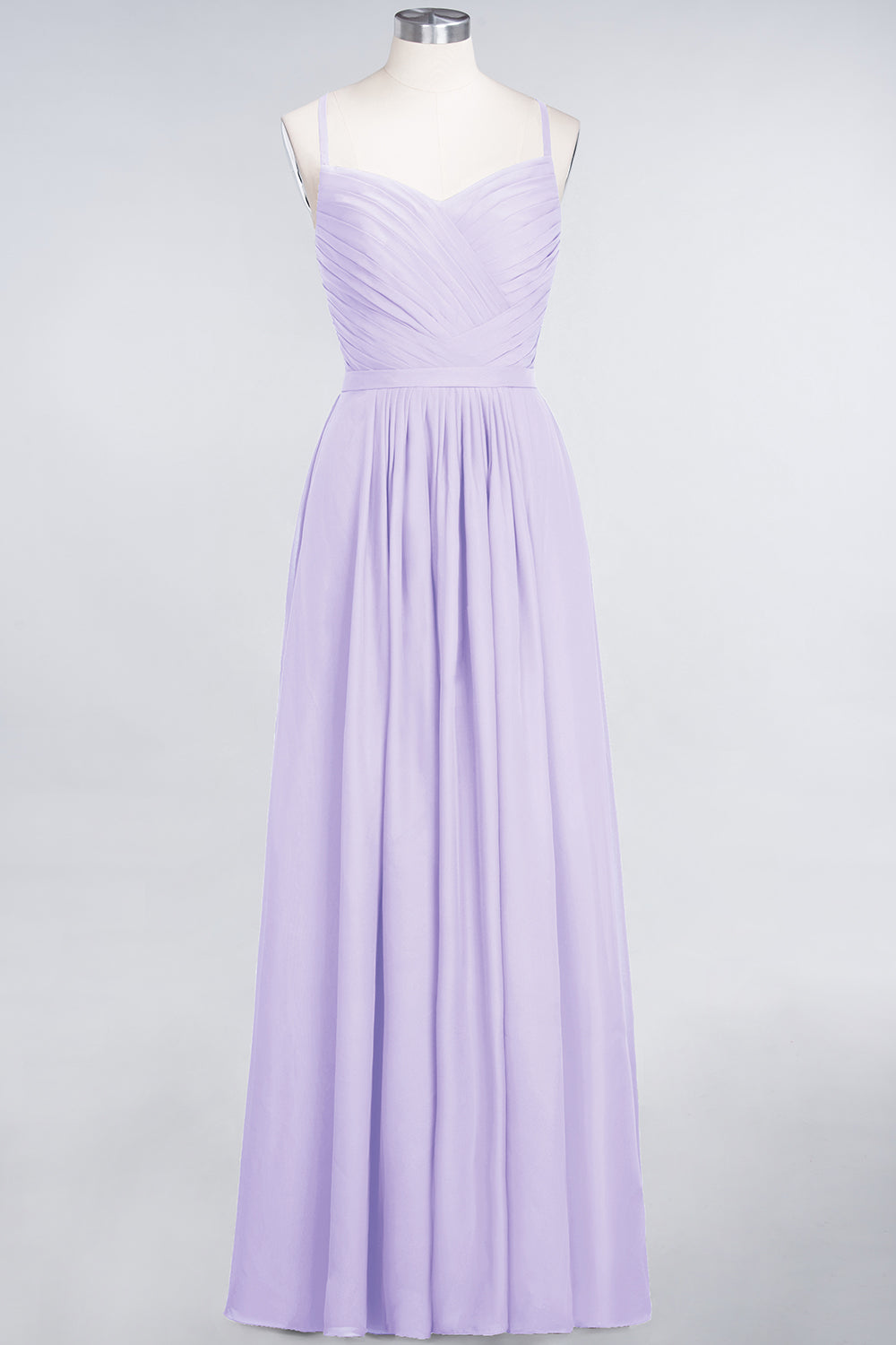 Glamorous Spaghetti Straps Sweetheart Ruffle Chiffon Bridesmaid Dress Online