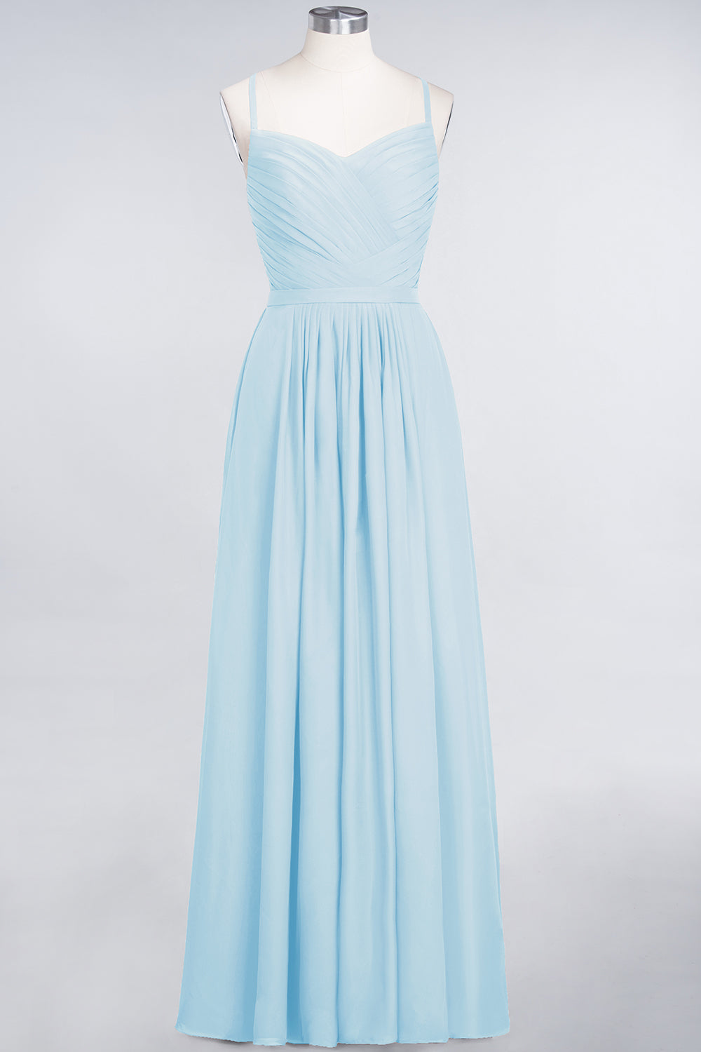 Glamorous Spaghetti Straps Sweetheart Ruffle Chiffon Bridesmaid Dress Online