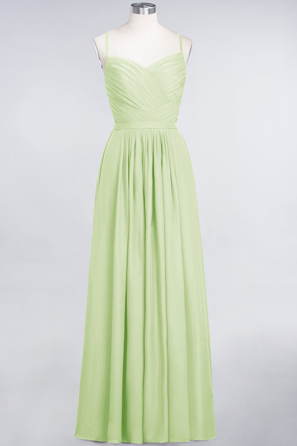 Glamorous Spaghetti Straps Sweetheart Ruffle Chiffon Bridesmaid Dress Online