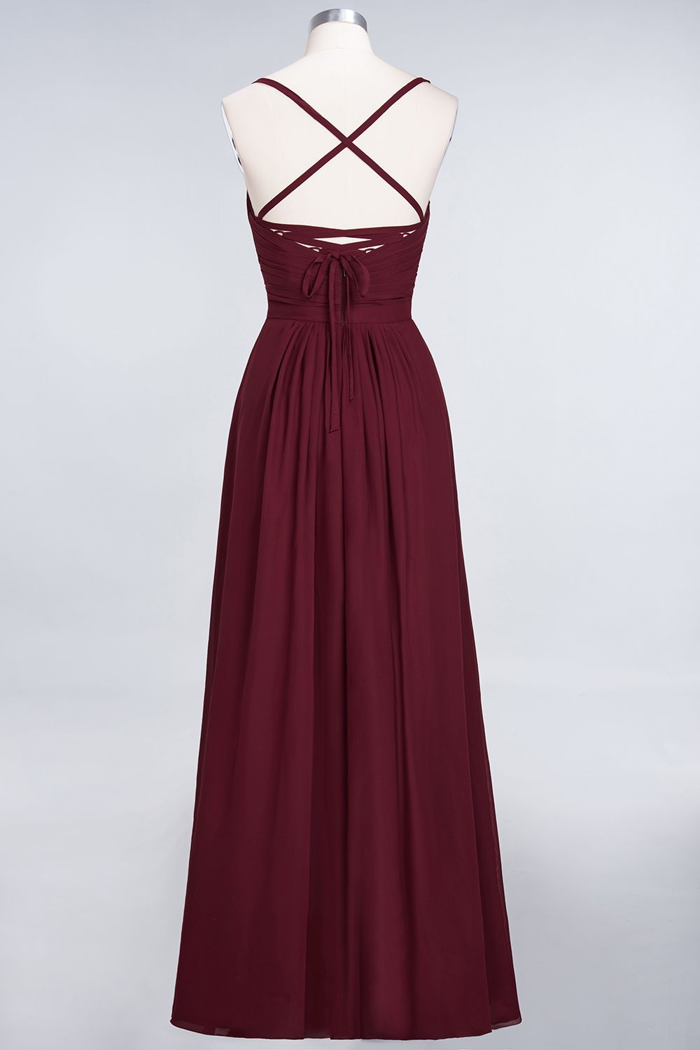 Glamorous Spaghetti Straps Sweetheart Ruffle Chiffon Bridesmaid Dress Online