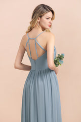 Gorgeous Hi-Lo Heart-Shaped Ruffle Bridesmaid Dress with Spaghetti Straps