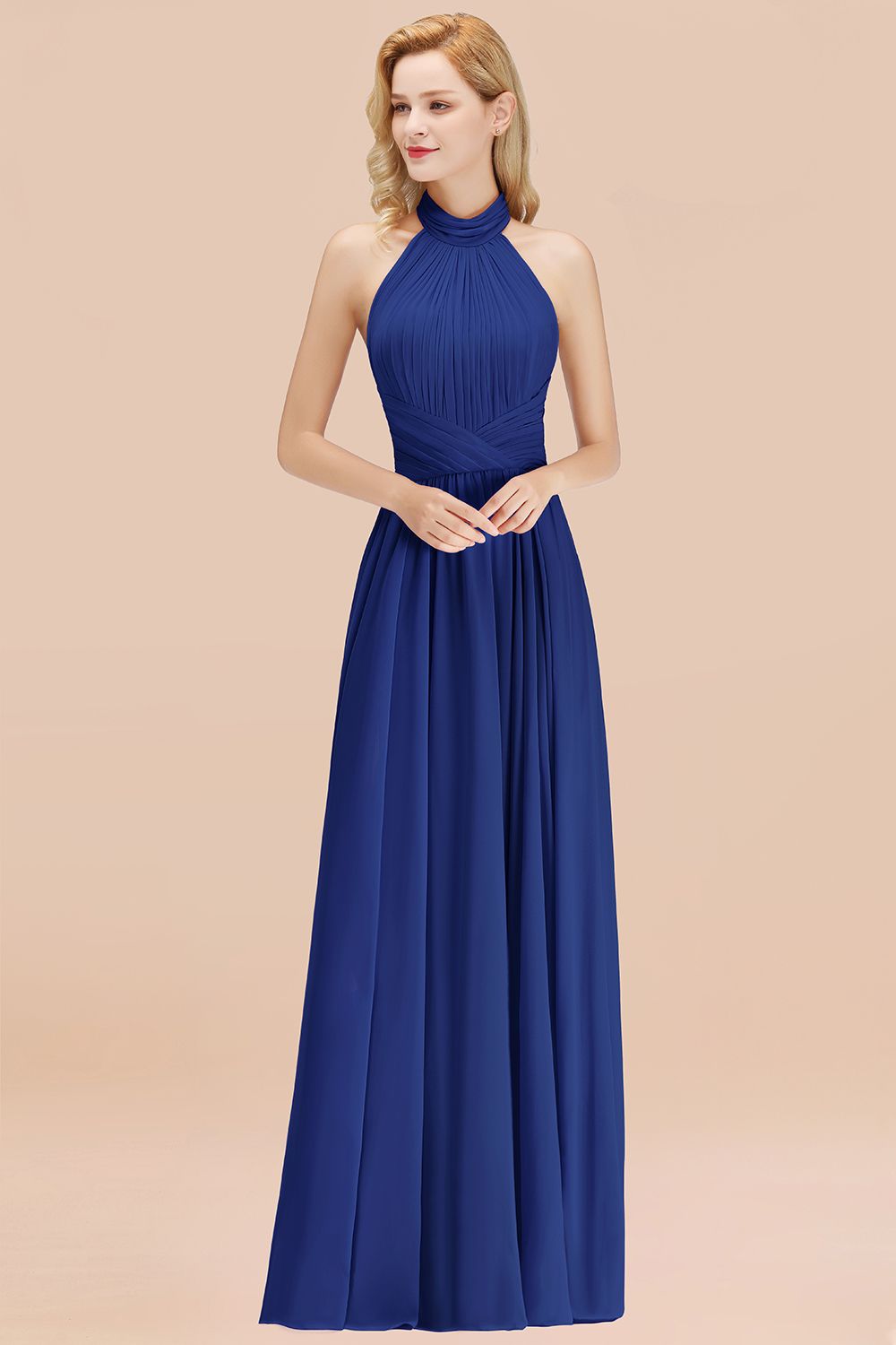Gorgeous High-Neck Halter Backless Bridesmaid Dresses Dusty Rose Chiff Newinlook Gorgeous High-Neck Halter Backless Bridesmaid Dresses Dusty Rose Chiff Newinlook