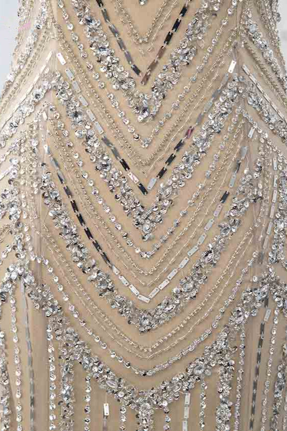 Gorgeous High-Neck Sleeveless Mermaid Prom Dresses with Rhinestoes Online