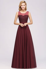 Gorgeous Lace Jewel Affordable Pink Bridesmaid Dress with Beadings