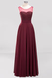 Gorgeous Lace Jewel Affordable Pink Bridesmaid Dress with Beadings