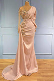 Gorgeous Long Sleeves Beadings Prom Dress Mermaid