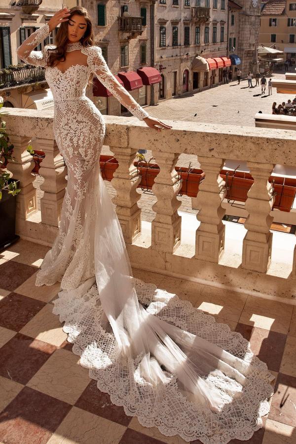 Long Sleeve Mermaid Lace Wedding Dress Online