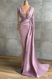 Long Sleeves Mermaid Evening Dress With Lace
