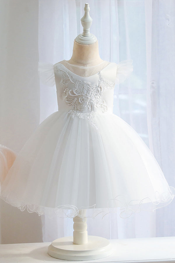 Lovely Pink Tulle Flower Girl Dress