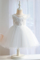 Lovely Pink Tulle Flower Girl Dress