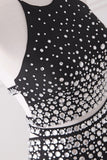 Luxury Chiffon Halter Sleeveless Beadings Prom Dresses with Front Slit Online