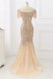 Luxury Off-the-Shoulder Sequins Burgundy Mermaid Prom Dresses with Tassels