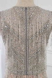 Luxury V-Neck Silver Mermaid Prom Dresses with Crystals On Sale