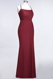 Mermaid Spandex Spaghetti Straps Ruffle Lace Bridesmaid Dress