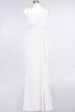 Mermaid Spandex Spaghetti Straps Ruffle Lace Bridesmaid Dress