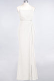 Mermaid Spandex Spaghetti Straps Ruffle Lace Bridesmaid Dress