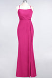 Mermaid Spandex Spaghetti Straps Ruffle Lace Bridesmaid Dress