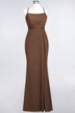 Mermaid Spandex Spaghetti Straps Ruffle Lace Bridesmaid Dress
