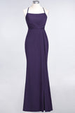 Mermaid Spandex Spaghetti Straps Ruffle Lace Bridesmaid Dress