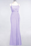 Mermaid Spandex Spaghetti Straps Ruffle Lace Bridesmaid Dress