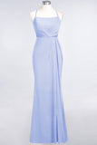 Mermaid Spandex Spaghetti Straps Ruffle Lace Bridesmaid Dress