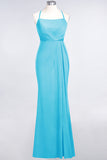 Mermaid Spandex Spaghetti Straps Ruffle Lace Bridesmaid Dress