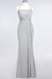 Mermaid Spandex Spaghetti Straps Ruffle Lace Bridesmaid Dress