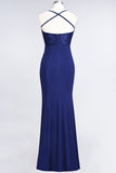 Mermaid Spandex Spaghetti Straps Ruffle Lace Bridesmaid Dress