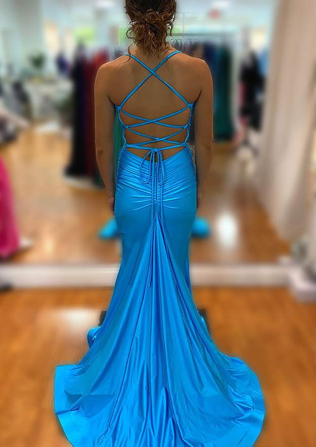Mermaid V-Neck Sleeveless Sweep Train Jersey Prom Dress/Evening Dress Newinlook Mermaid V-Neck Sleeveless Sweep Train Jersey Prom Dress/Evening Dress Newinlook