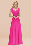 Modest Chiffon Sweetheart Sleeveless Affordable Bridesmaid Dresses with Ruffles