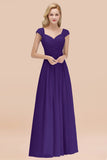 Modest Chiffon Sweetheart Sleeveless Affordable Bridesmaid Dresses with Ruffles