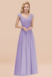 Modest Chiffon Sweetheart Sleeveless Affordable Bridesmaid Dresses with Ruffles