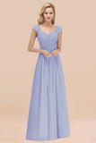 Modest Chiffon Sweetheart Sleeveless Affordable Bridesmaid Dresses with Ruffles