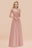 Modest Chiffon Sweetheart Sleeveless Affordable Bridesmaid Dresses with Ruffles