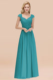 Modest Chiffon Sweetheart Sleeveless Affordable Bridesmaid Dresses with Ruffles