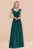 Modest Chiffon Sweetheart Sleeveless Affordable Bridesmaid Dresses with Ruffles