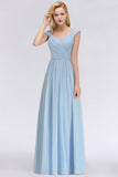 Modest Chiffon Sweetheart Sleeveless Affordable Bridesmaid Dresses with Ruffles