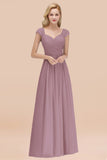 Modest Chiffon Sweetheart Sleeveless Affordable Bridesmaid Dresses with Ruffles
