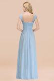 Modest Chiffon Sweetheart Sleeveless Affordable Bridesmaid Dresses with Ruffles