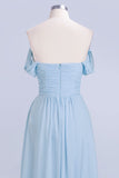 Modest Chiffon Sweetheart Sleeveless Affordable Bridesmaid Dresses with Ruffles